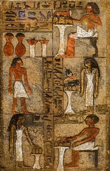 Egyptian hieroglyphs background. reliefs with workers in Egypt — Stock Image Egyptian Hieroglyphs Background Reliefs Workers Egypt Stock Photo