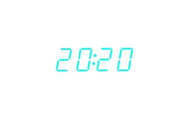 Elektronik çalar saat - 2020 numaralı beyaz ekran ekran.