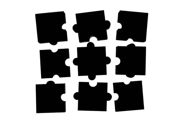 Puzzle Isolati Sfondo Bianco — Foto Stock