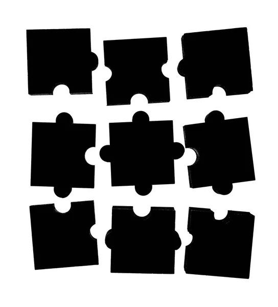 Puzzle Isolati Sfondo Bianco — Foto Stock