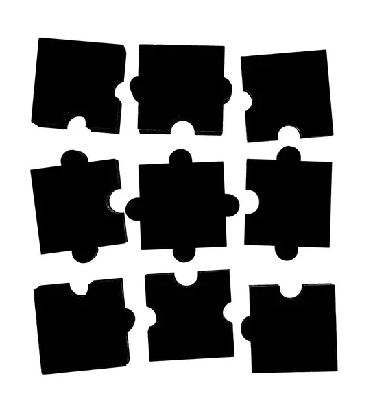 Puzzle Izolovaných Bílém Pozadí — Stock fotografie