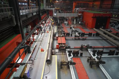 Boru Fabrikası da bir atölye. iç arka plan. 