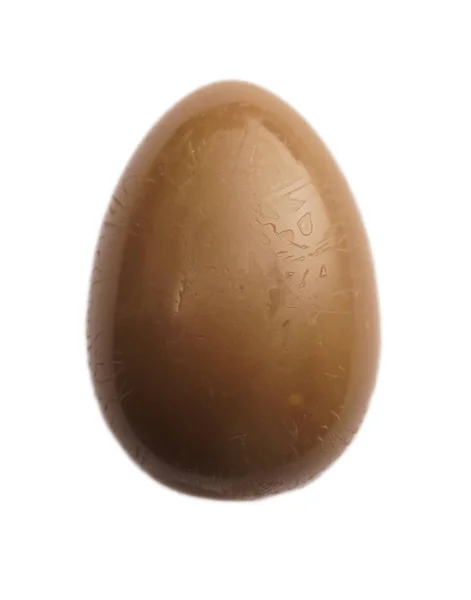 Beyaz Arkaplanda Izole Edilmiş Çikolata Yumurtası — Stok fotoğraf