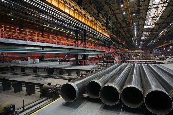 Pipe Factory Workshop Interior Background — Stock Photo, Image