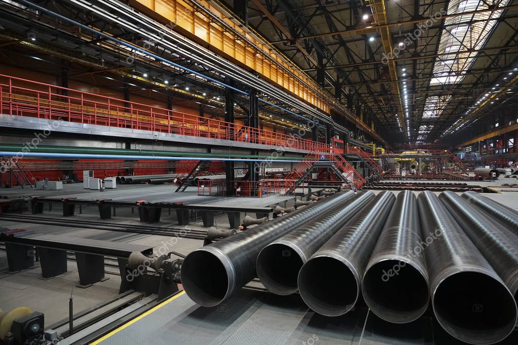 fábrica de tuberías o taller. fondo interior. 2023