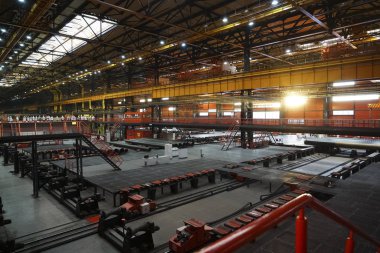 Boru Fabrikası da bir atölye. iç arka plan. 