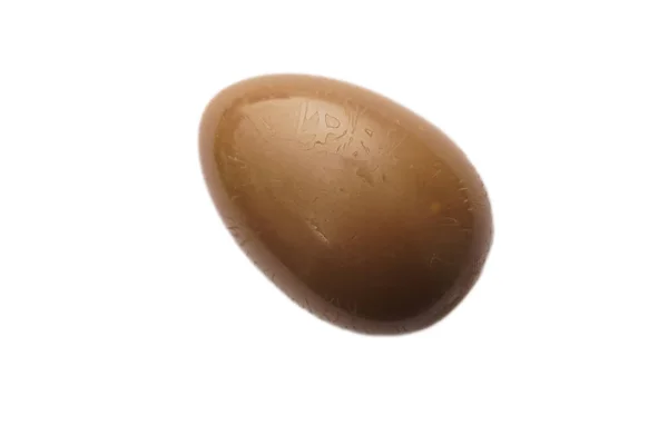 Шоколадне Яйце Ізольовано Білому Тлі — стокове фото