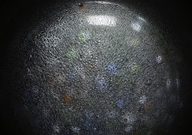 pencere camına su damlaları, yakın çekim