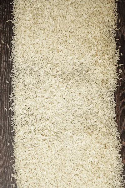 Branco Fundo Arroz Longo Arroz Cru Não Cozido Macro Close — Fotografia de Stock