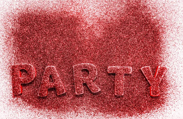 Word Party Glitter White Background — Stock Photo, Image