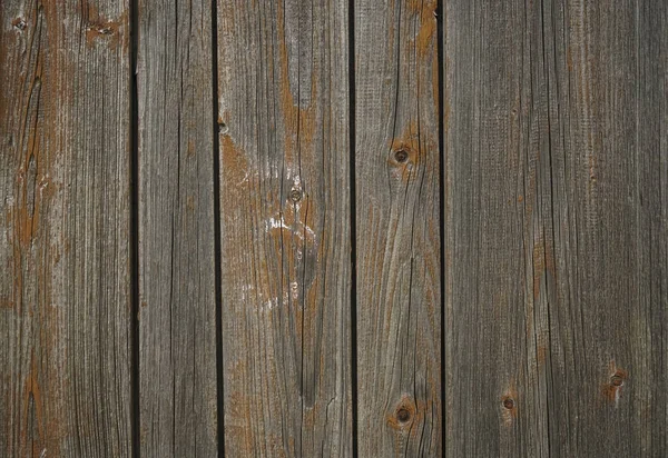 Old Brown Yellow Wooden Background Boards Cracked Peeling Paint — Stock Photo, Image