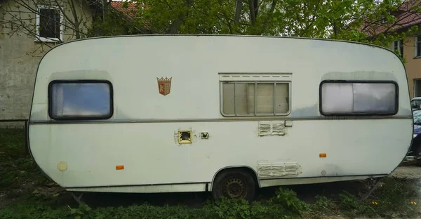 Old Rusty Travel Trailer Camper Trailer Camper Van Caravan Caravan — Stock Photo, Image