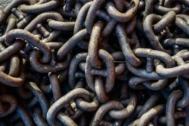 Paslı eski metal zincirleri arka plan