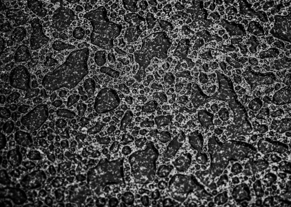 Drops Water Repellent Surface Black White — Stock Photo, Image