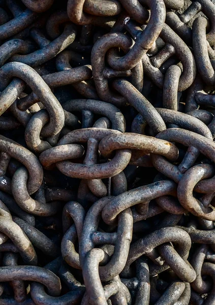 Rusty Old Metal Chains Background — Stock Photo, Image