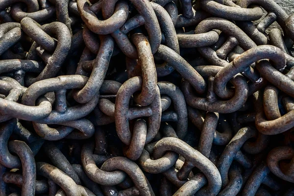 Rusty Old Metal Chains Background — Stock Photo, Image