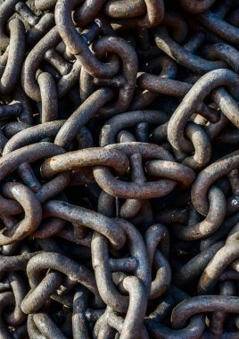Paslı eski metal zincirleri arka plan