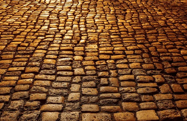 遠近法の背景 古い石畳の舗装 — ストック写真