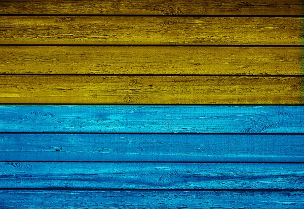 mavi ve sarı ahşap arka plan. kalaslar doku.