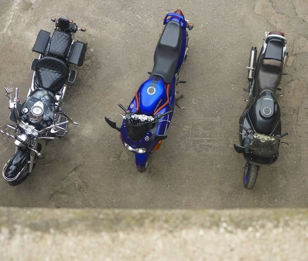 Nova Iorque Estados Unidos América Maio 2019 Fila Motocicletas Estacionadas — Fotografia de Stock