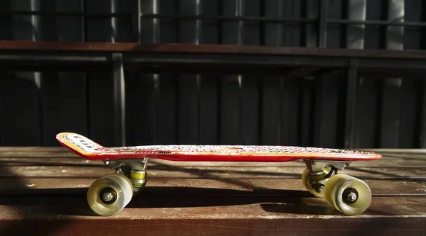 Primer Plano Una Patineta Parque Skate Primer Plano Del Skate — Foto de Stock