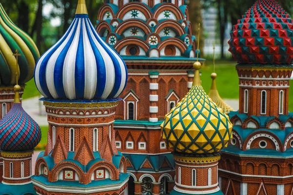 Vista Fragmentada São Basílio Moscou Rússia Praça Vermelha Vista Arroz — Fotografia de Stock