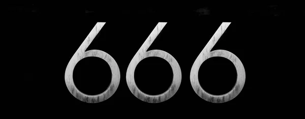 Casa Número Seiscientos Sesenta Seis 666 Número Bestia — Foto de Stock