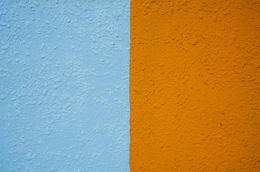 Turuncu ve mavi duvar dokusuarka plan. Sarı mavi duvar deseni arka plan. duvar arka plan. Soyut grunge arka plan. ukrayna bayrağı. 