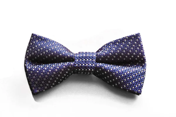 Елегантна Блакитна Краватка Фіолетовим Візерунком Ізольованому Тлі Паперу — стокове фото