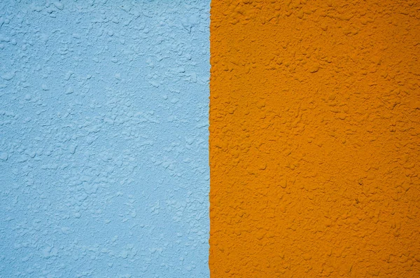 Φόντο Του Πορτοκαλί Και Του Μπλε Τοίχου Υφή Κίτρινο Μπλε — Φωτογραφία Αρχείου