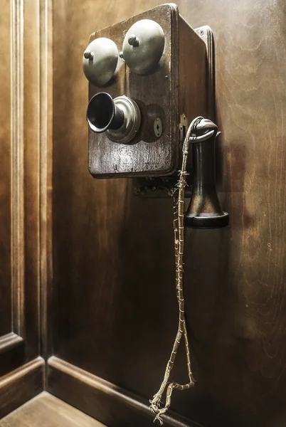 Античний Телефон Дуже Старий Старовинний Телефон 1910 1920 Років — стокове фото