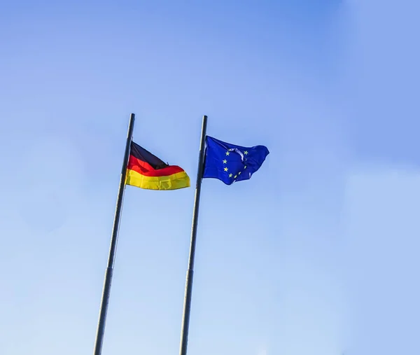 Banderas Alemania República Federal Alemania Alemán Bundesrepublik Deutschland Unión Europea — Foto de Stock