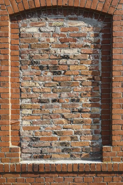 Textura Pared Con Mampostería Interesante Diferentes Ladrillos Piedras Rastros Vieja —  Fotos de Stock