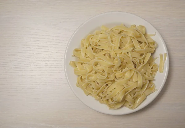 Pasta Nach Dem Kochen Spaghetti Weißer Schale Zum Kochen Auf — Stockfoto
