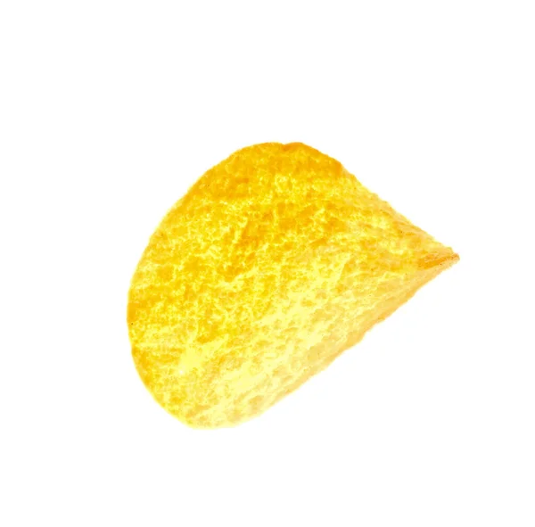 Potato Chips Close Isolated White Background Delicious One Potato Chip — Stock Photo, Image