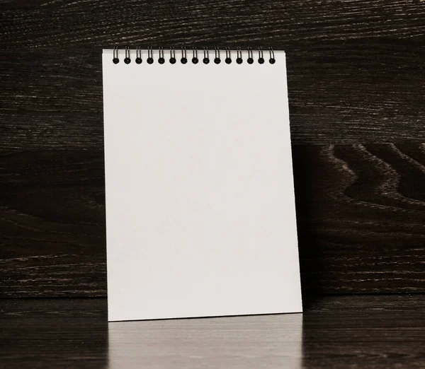 Notebook Metal Binding Isolated Black Background — Stock Photo, Image