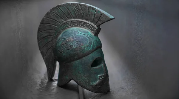 古希腊战士的头盔 罗马军团A — 图库照片
