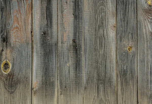 老式户外木材 有锈蚀的螺丝纹理在垂直线地板的背景 旧的灰色木板背景 — 图库照片