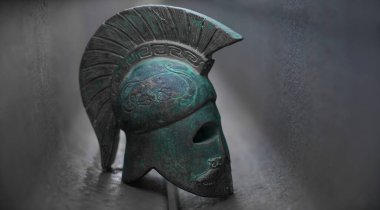 Antik Yunan savaşçısı miğferi. Roma Lejyoneri. 