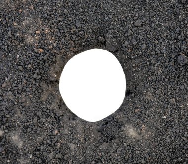 Ormandaki bir toprak parçasının fotoğrafı. Toprakta köstebek var. Üst verimli toprak. Topraksı arka plan. en üstteki görünüm.