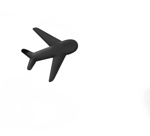 Günbatımı Arka Planında Uçak Uçuşu Oyuncak Uçak Seyahat Hayallerin Sembolü — Stok fotoğraf