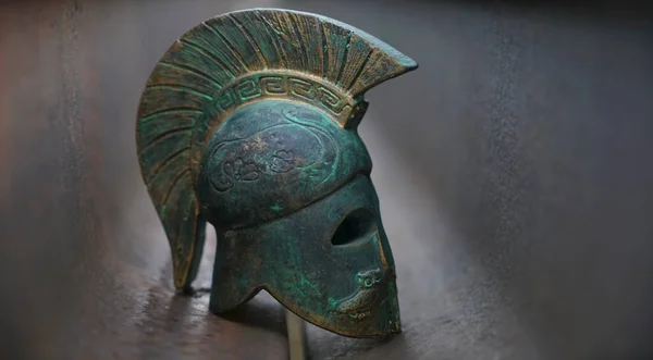 古希腊战士的头盔 罗马军团A — 图库照片