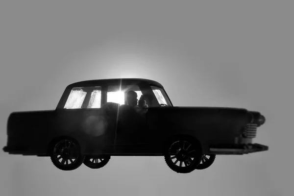 Model Van Taxiauto Achteraanzicht — Stockfoto