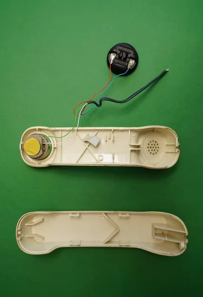 Disassembled Handset Speaker Listening Device Isolated — Stock Photo, Image