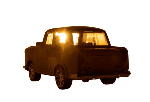 Modelo Carro Táxi Vista Para Trás — Fotografia de Stock