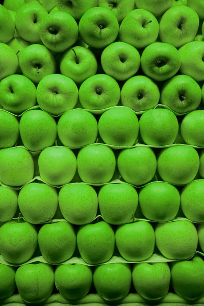Grüne Äpfel Schließen Frische Schöne Früchte Hintergrund — Stockfoto