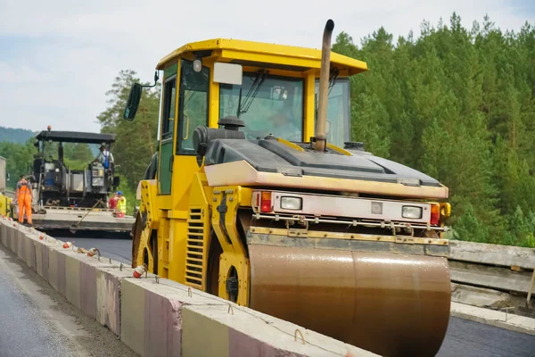 Highway Road Repair Road Building Machines — Stock Photo, Image