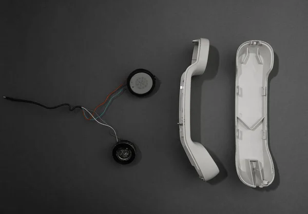 Disassembled Handset Speaker Listening Device — Stock Photo, Image