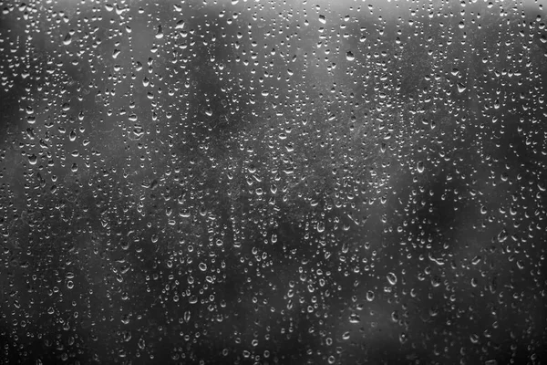 Abstraktes Nasses Glas Hintergrund Regentropfen Auf Einem Fensterglas Mit Verschwommenem — Stockfoto