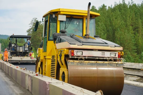 Highway Road Repair Road Building Machines — Stock Photo, Image